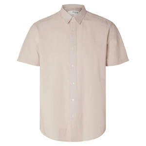 Selected Homme Linen Blend Regular Fit Short Sleeved Shirt